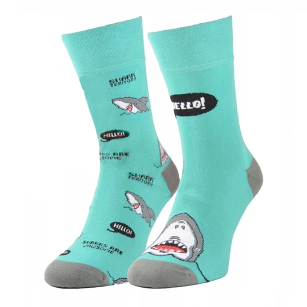 Kolorowe Skarpetki męskie we wzory rekin Martinex 43-46