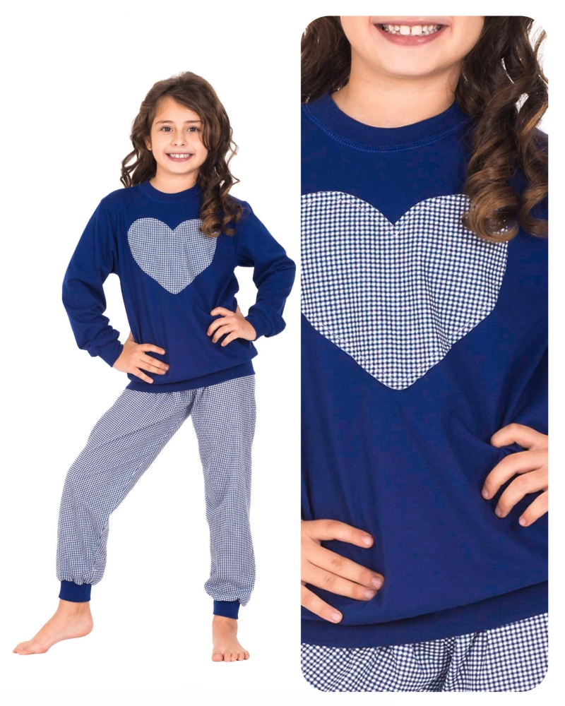 Piżama dziewczęca zimowa świąteczna bawełniana 92-164