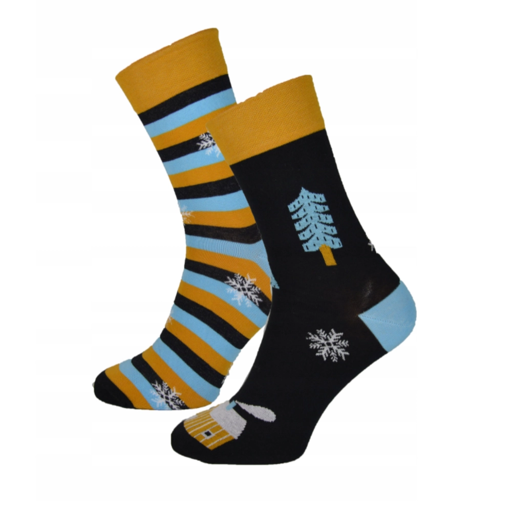 Kolorowe Skarpetki nie do pary śnieżynki Martinex 35-38