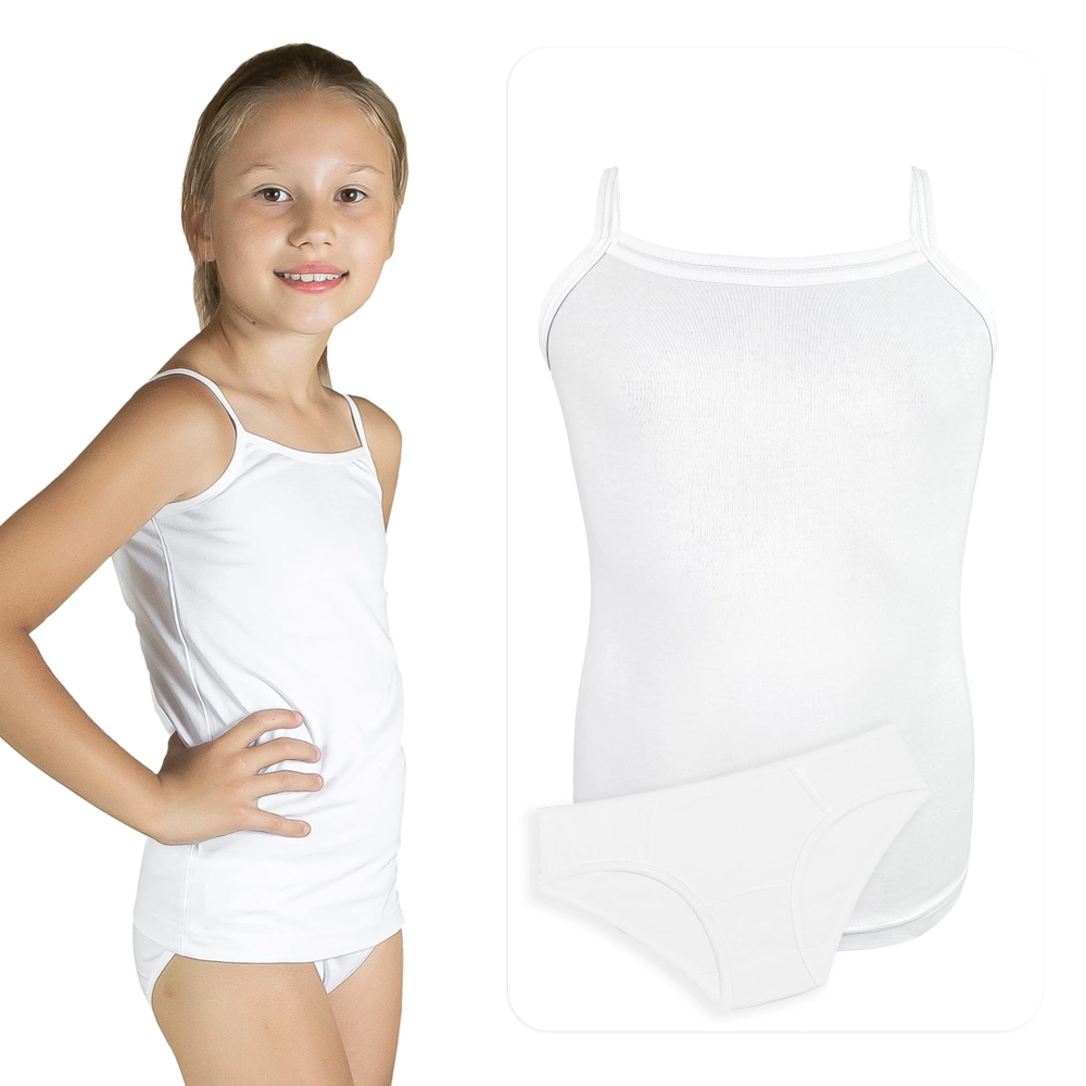 Komplet białej bielizny dziewczęcej do Komunii LILA 134-164