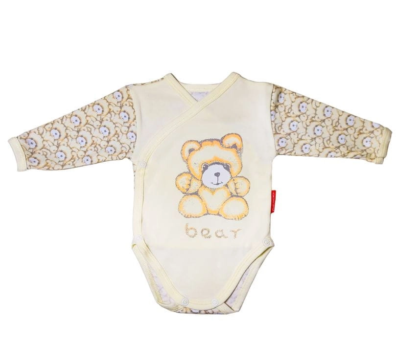 Body długi rękaw kopertowe ekri 56