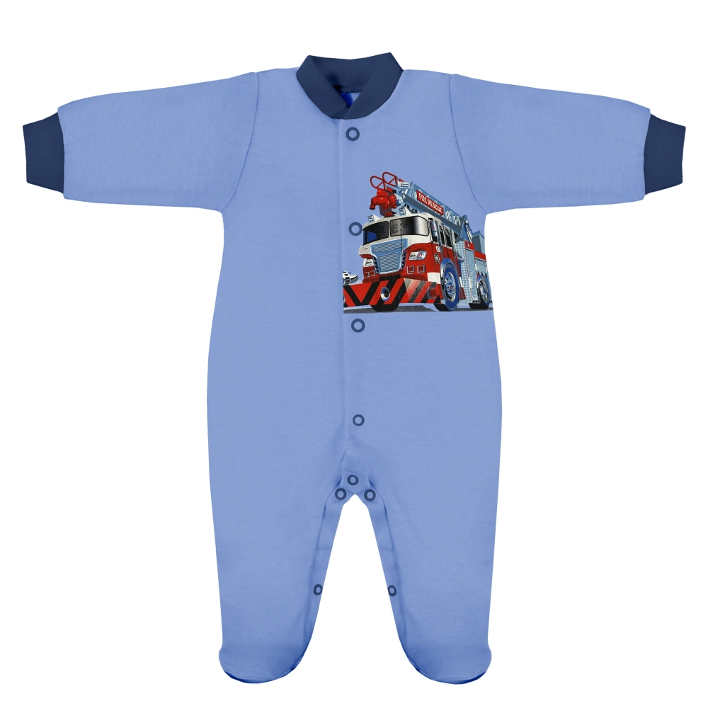 Pajac chłopięcy bawełniany długi rękaw zakryte stopy 56-104