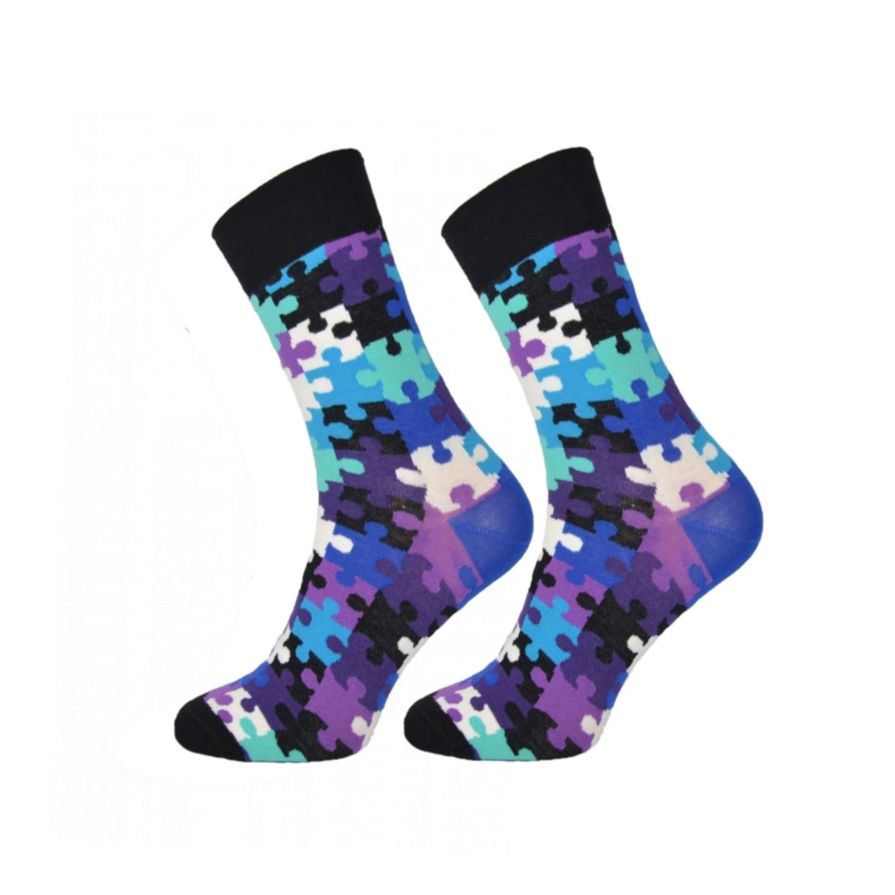 Skarpetki puzzle fioletowe Martinex 39-42