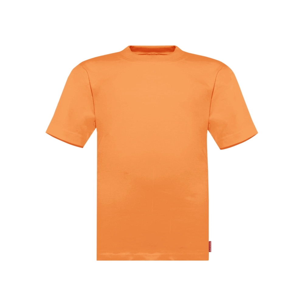 koszulka t-shirt pomaranczOWA POMARAŃCZOWY GŁADKI WYGODNY GŁADKA KRÓTKI RĘKAW BAWEŁNIANA BAWEŁNIANY DLA CHŁOPCA DZIEWCZYNKI .jpg