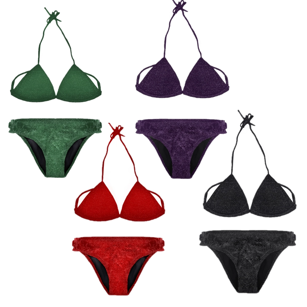 Strój kąpielowy dwuczęściowy dla dziewczynki błyszczący 5-14 lat 