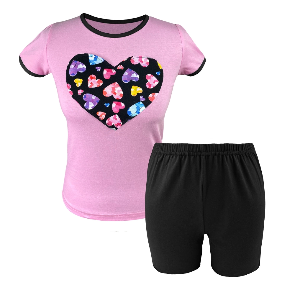 Piżama dziewczęca młodzieżowa z krótkim rękawem 134-164