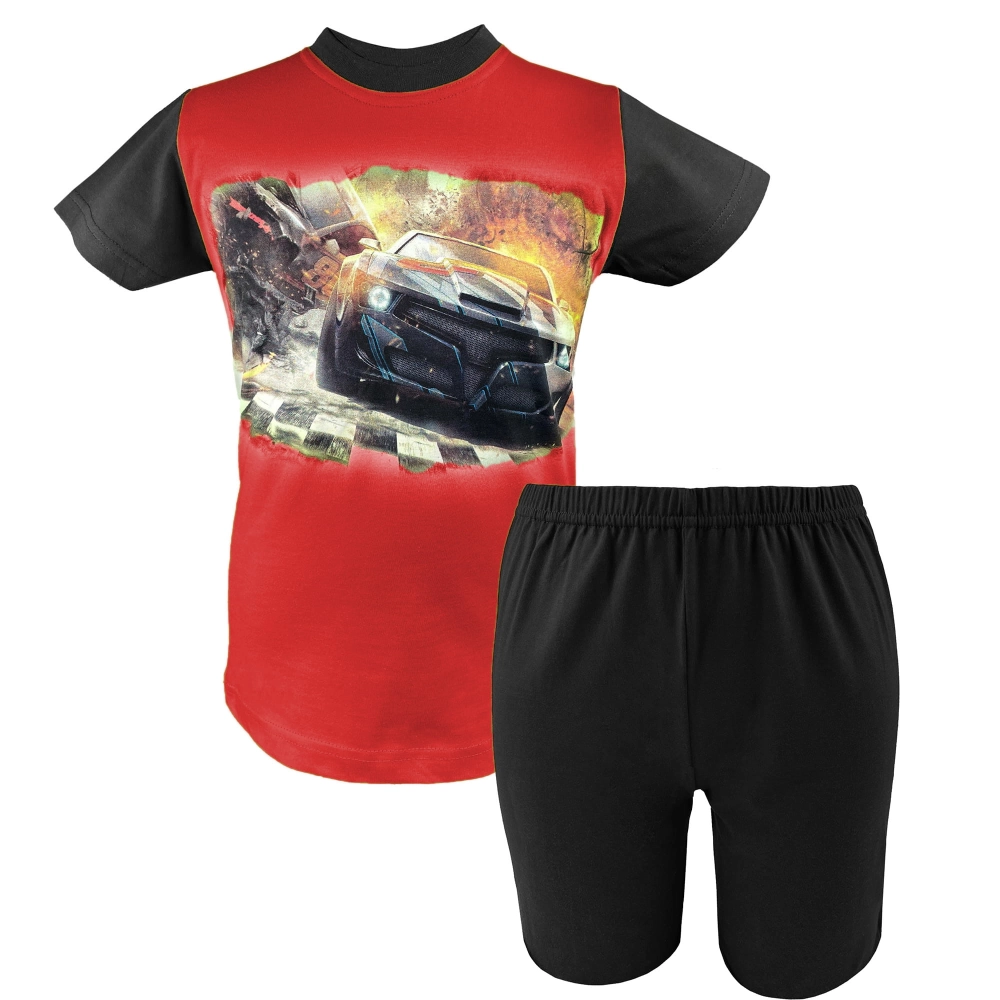 Piżama dziecięca dla chłopca z krótkim rękawem lato 128-164