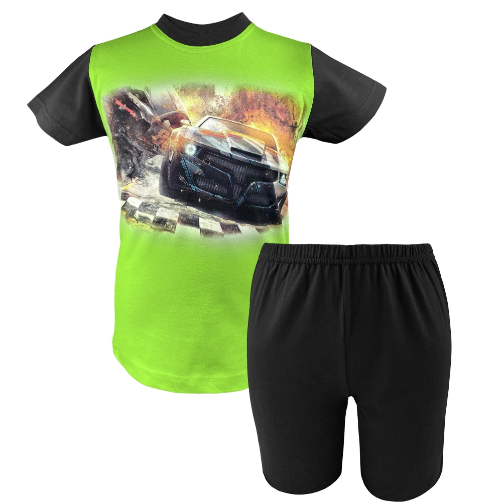 Piżama chłopięca dla dziecka krótki rękaw i spodenki 128-164