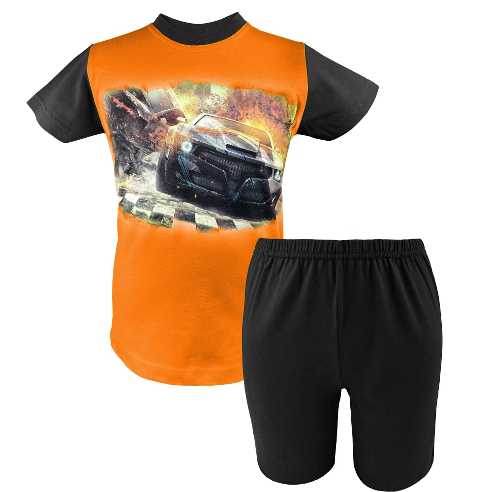 Piżama krótka chłopięca bawełniana z krótkim rękawem 128-164