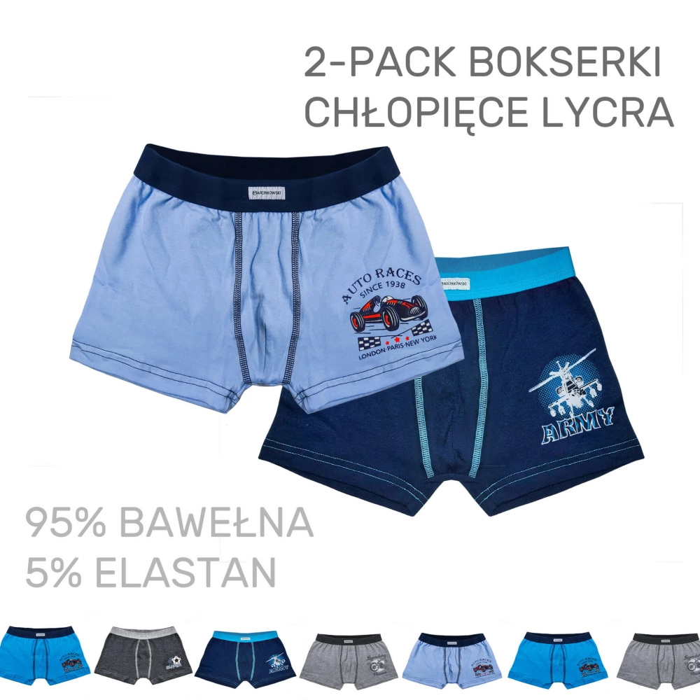 2-pack bokserki majtki chłopięce 92-170