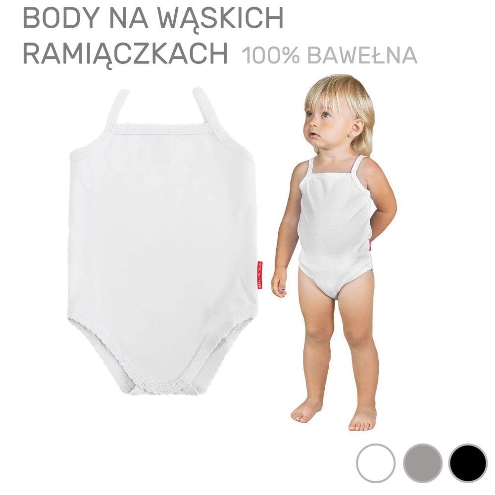 Body niemowlęce/ dziecięce na wąskich ramiączkach 56-104