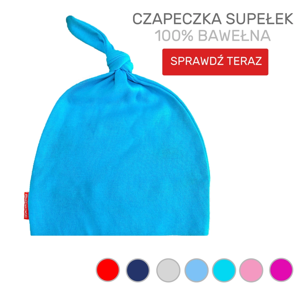 Czapka niemowlęca bawełniana kolorowa