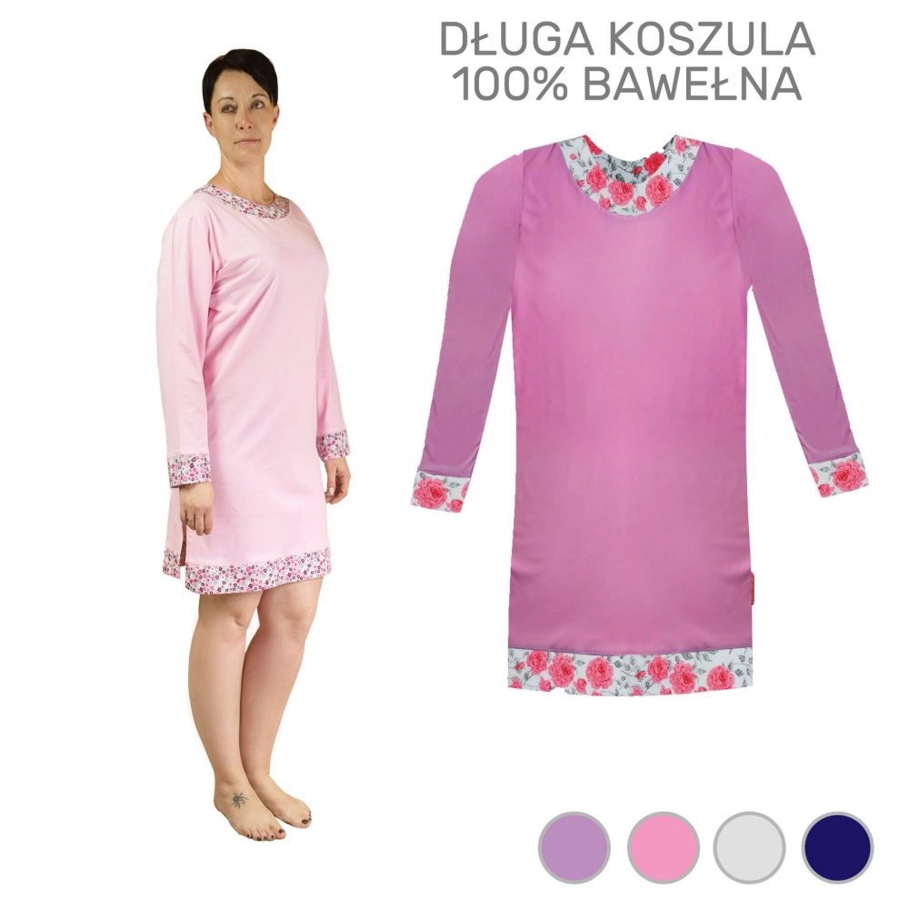 Koszula damska długa BASIA S-L