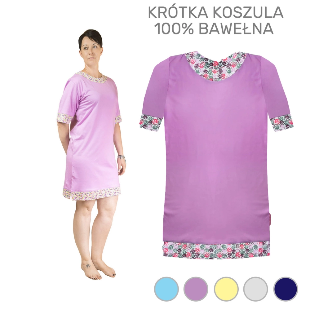 Koszula damska krótka BASIA S-XXL