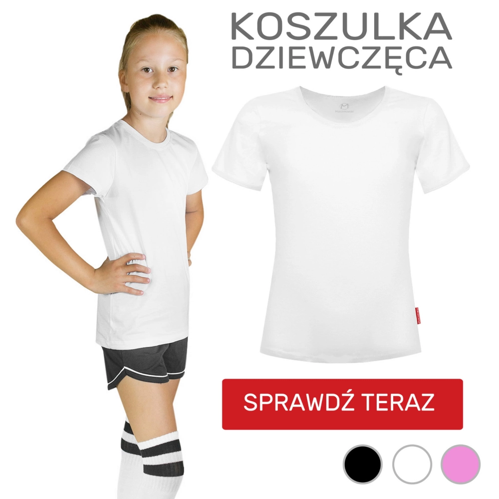 T-shirt dziewczęcy koszulka dla dziewczynki bawełniana 98-164