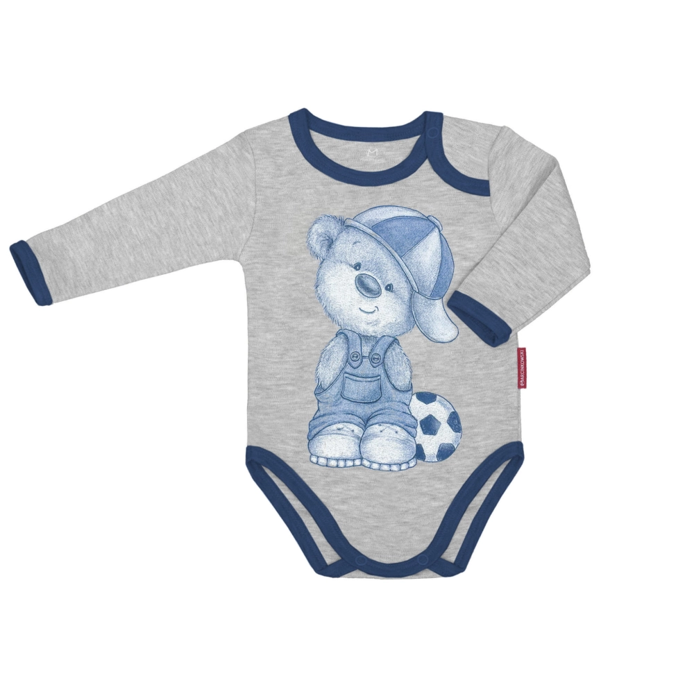 Body niemowlęce dla chłopca długi rękaw bawełna miś 56-104