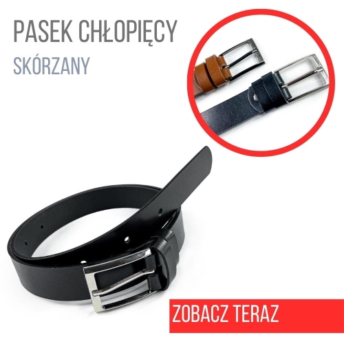 pasek skórzany chłopięcy dla chłopca ze skóry czarny brązowy do spodni elegancki 65 70 75 80 85.jpg