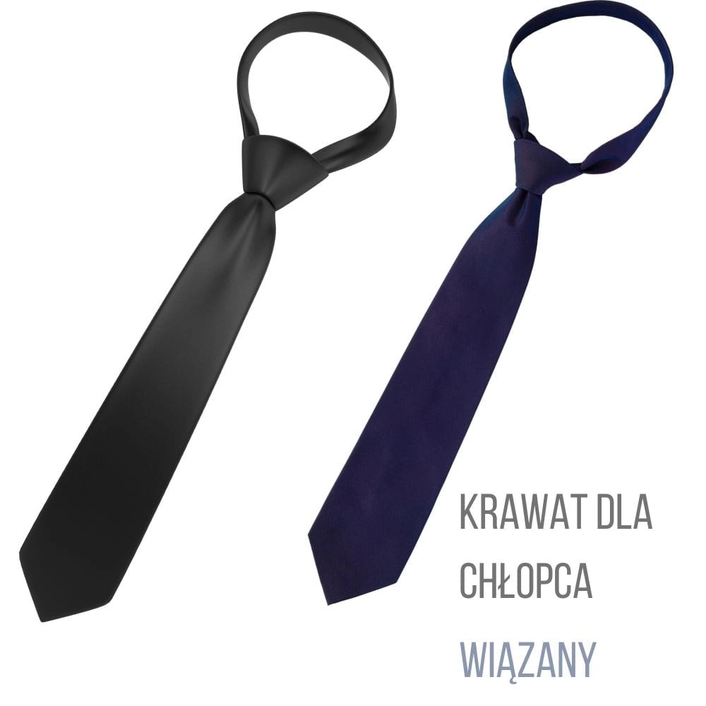 krawat dla chłopca chłopców wiązany chłopięcy granatowy czarny komunijny do komunii.jpg