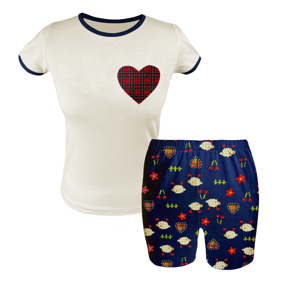 Letnia piżama z krótkim rękawem dla dziewczynek 134-146 