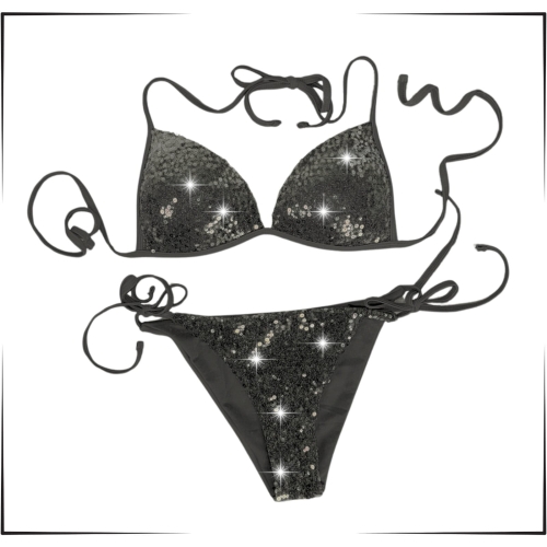 CZARNE BIKINI CEKINOWE Z CEKINAMI STRÓJ KĄPIELOWY DAMSKI DWUCZĘŚCIOWY KOMPLET BŁYSZCZĄCY SEXY SEKSOWNY.jpeg