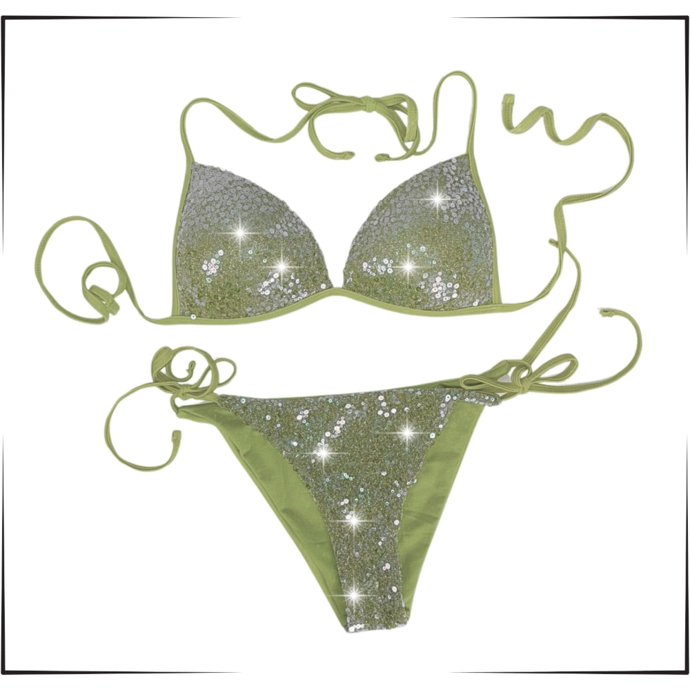 ZIELONY STRÓJ KOSTRIUM KĄPIELOWY DAMSKI CEKINOWY Z CEKINAMI BŁYSZCZĄCY BIKINI DAMSKI KOMPLET.jpeg