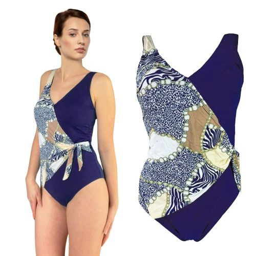 granatowy damski strój kąpielowy jednoczęściowy wygodny duże rozmiary plus size.jpeg