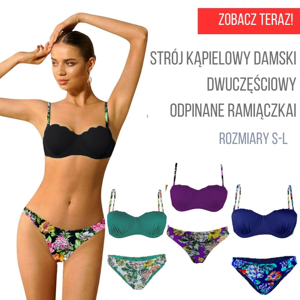 bikini strój kąpielowy damski kostium komplet sexy sexowny odpinane ramiączka usztywniane miseczki w kwiatki.jpg