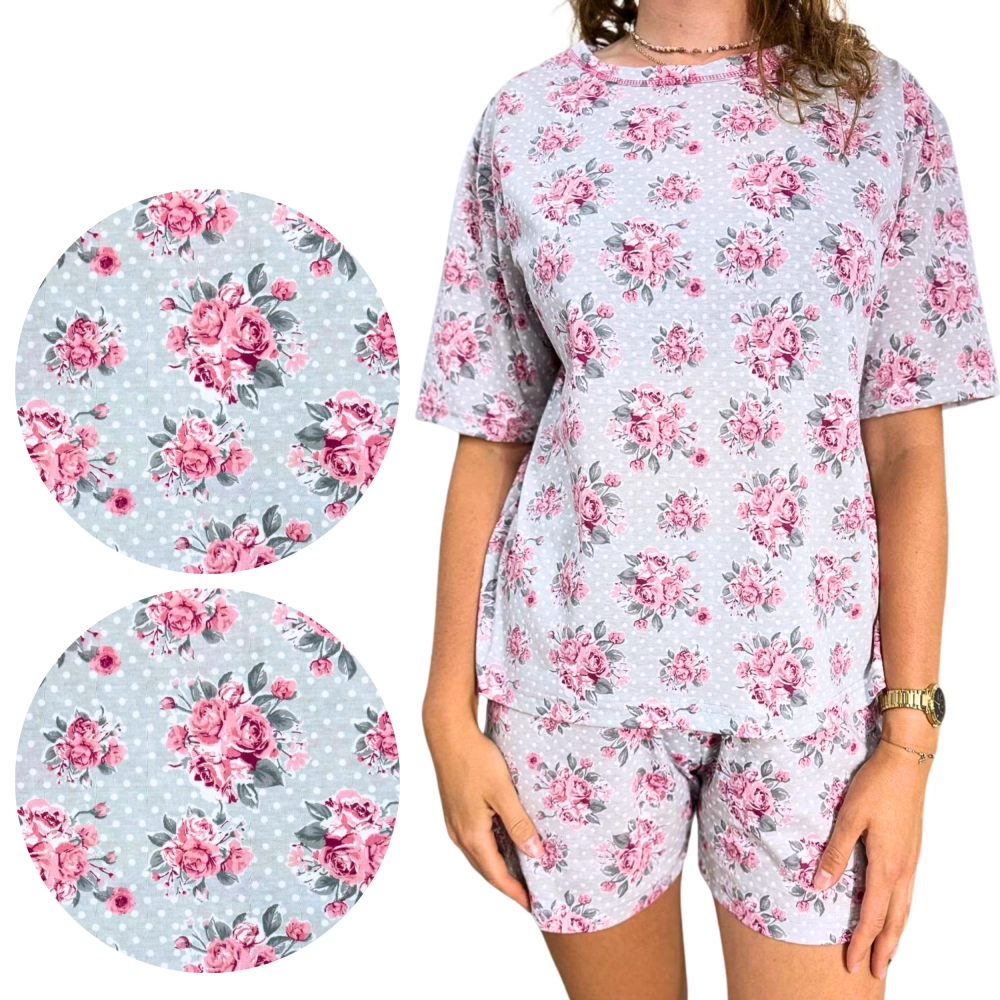 piżama damska krótka letnia w róże elegancka kobieca na lato wygodna bawełniana marcinkowski.png