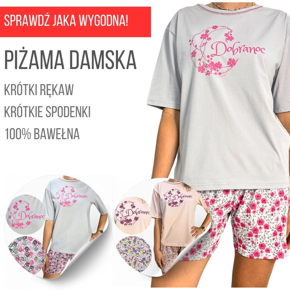 PIŻAMA DAMSKA LETNIA KRÓTKA KRÓTKI RĘKAW KRÓTKIE SPODENKI KOBIECA ELEGANCKA POLSKI PRODUCENT MARCINKOWSKI.jpg