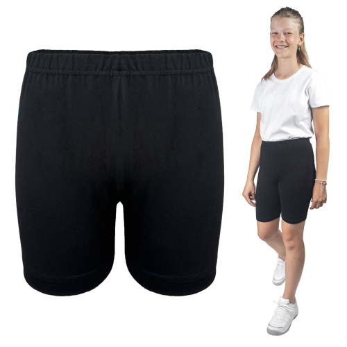 kolarki krótkie czarne legginsy na wf spodenki dla dziewczynki dziewczęce.png