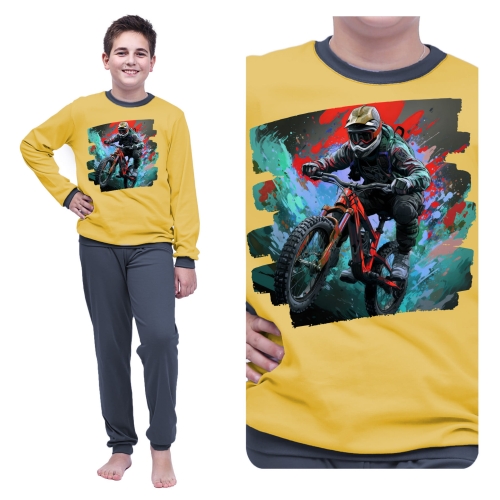 piżama dziecięca chłopięca młodzieżowa dla chłopca dłiugi rękaw ciepła zimowa bawełniana marcinkowski bmx na prezent.jpg