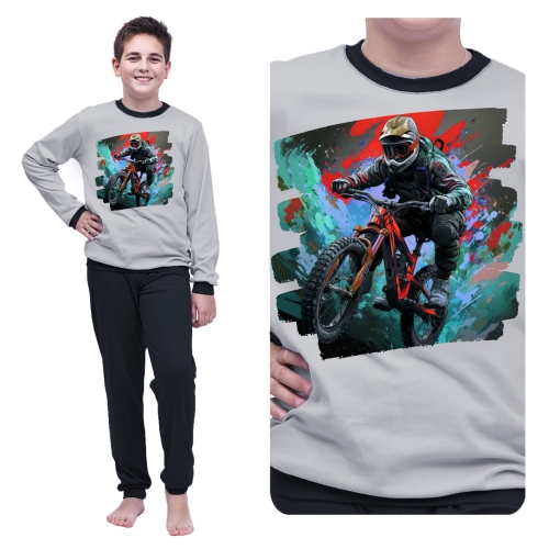 piżama dla chłopca nastolatka chłopięca bmx bawełniana ciepła zimowa długa długi rękaw polski producent marcinkowski bmx.jpg