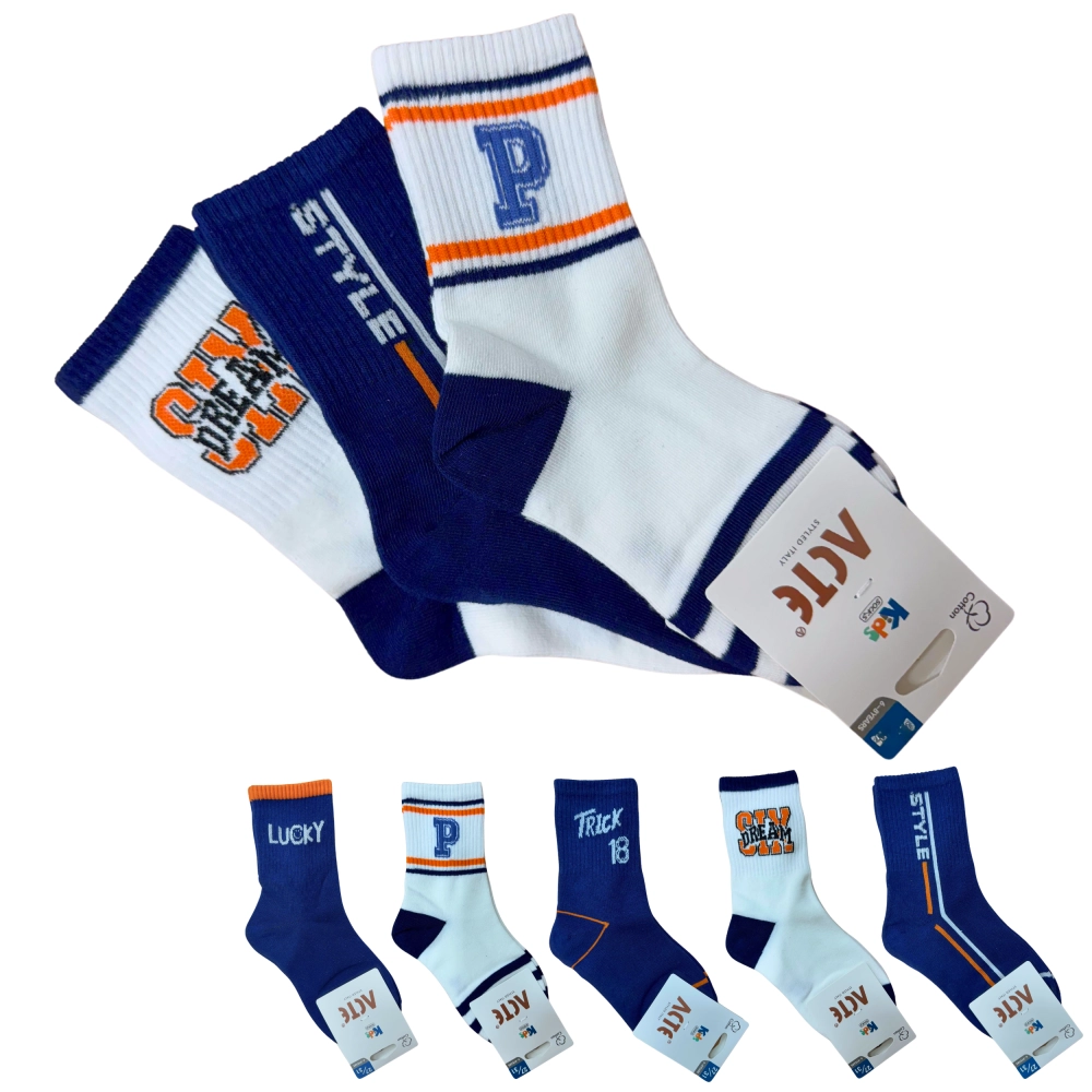 3x Skarpetki bawełniane dla chłopca 22-36