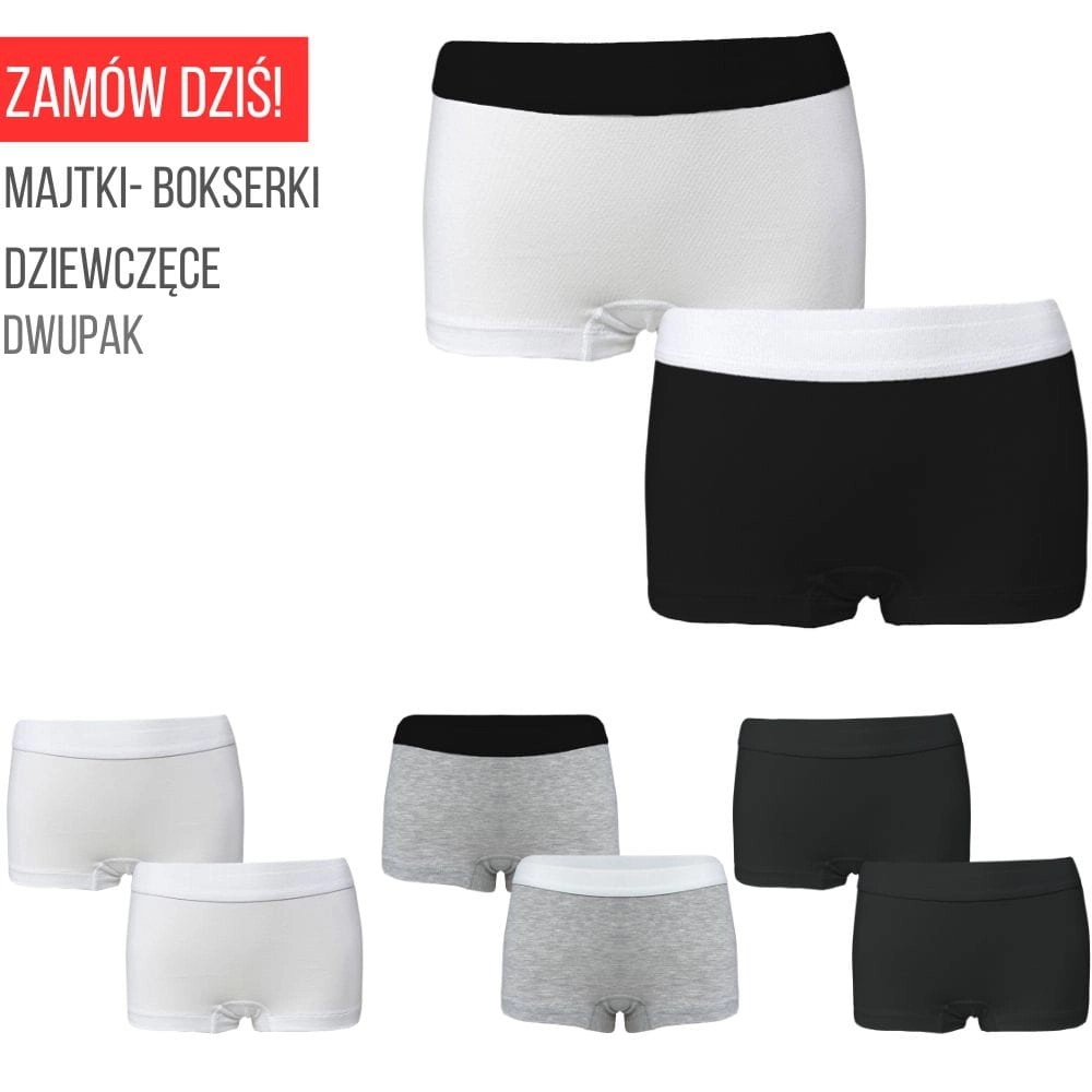 majtki bokserki dziewczęce dla dziewczynki bawełniane sportowe szeroka gumka marcinkowski.jpg