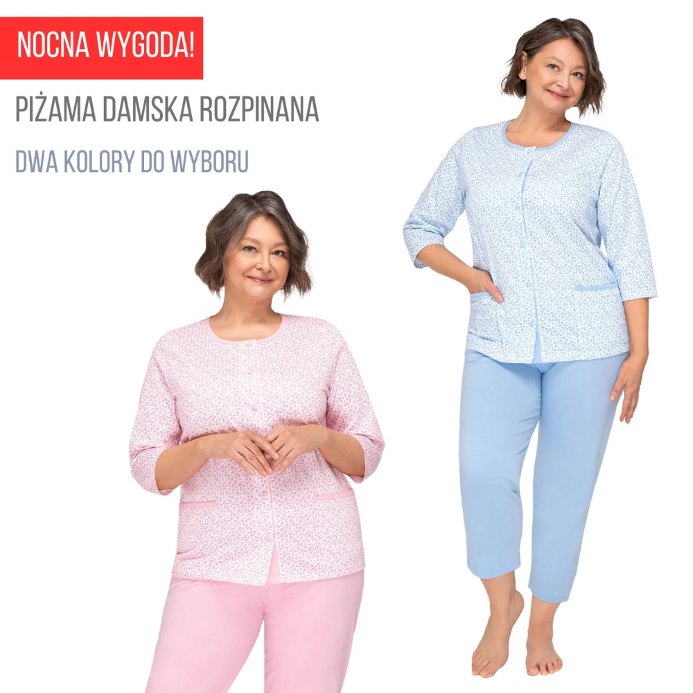 piżama damska bawełniana rozpinana do szpitala.jpg