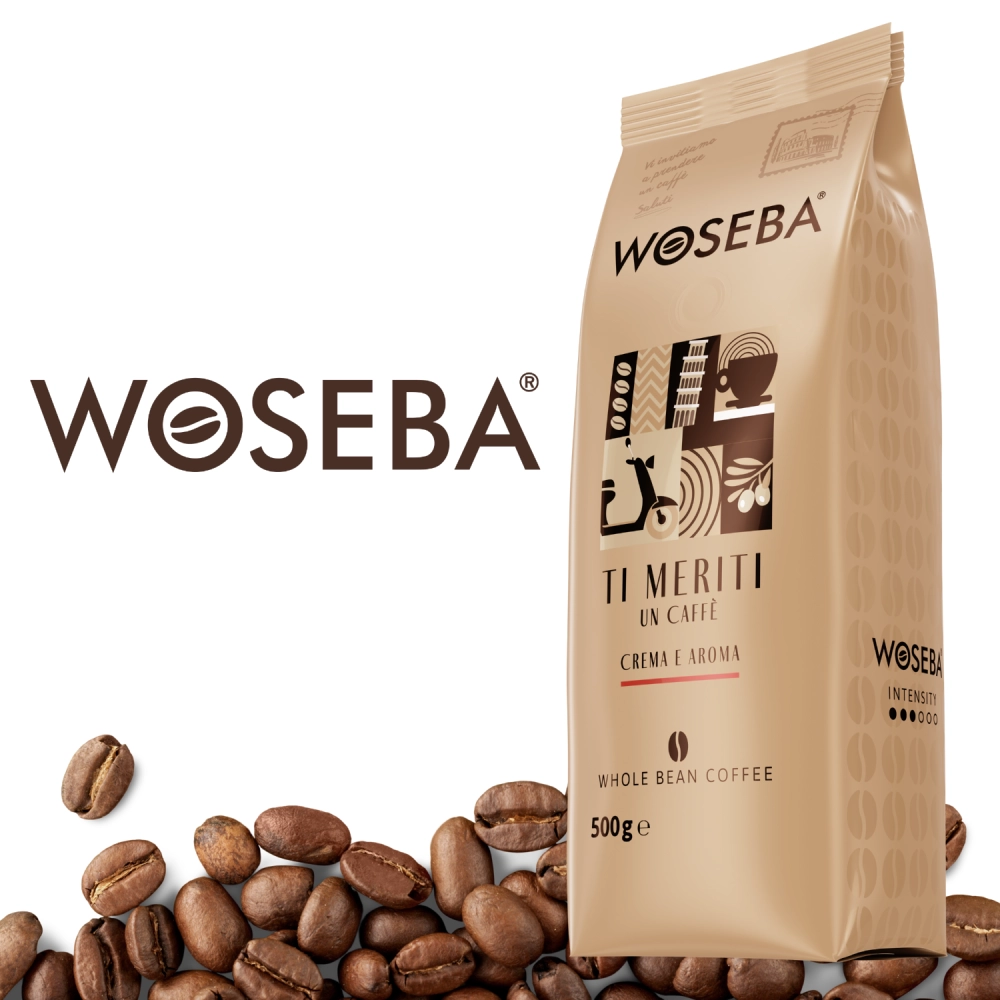Kawa ziarnista Woseba Ti meriti un caffè Crema e Aroma 