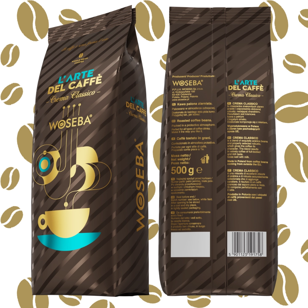 Kawa ziarnista Woseba L’arte del caffè Crema Classico