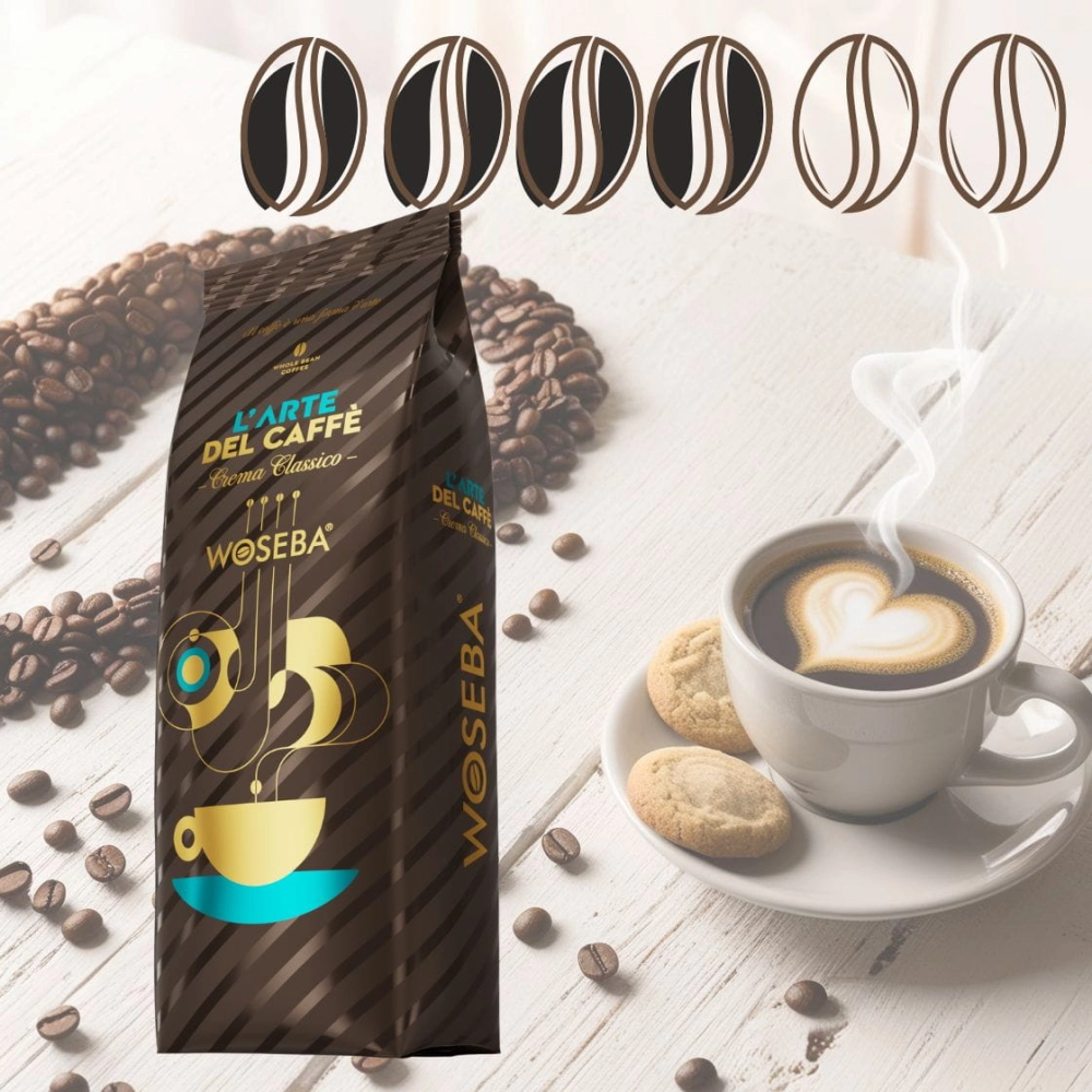 Kawa ziarnista Woseba L’arte del caffè Crema Classico