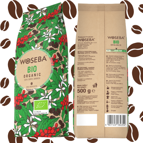 Kawa ziarnista Woseba Bio Organic 500g