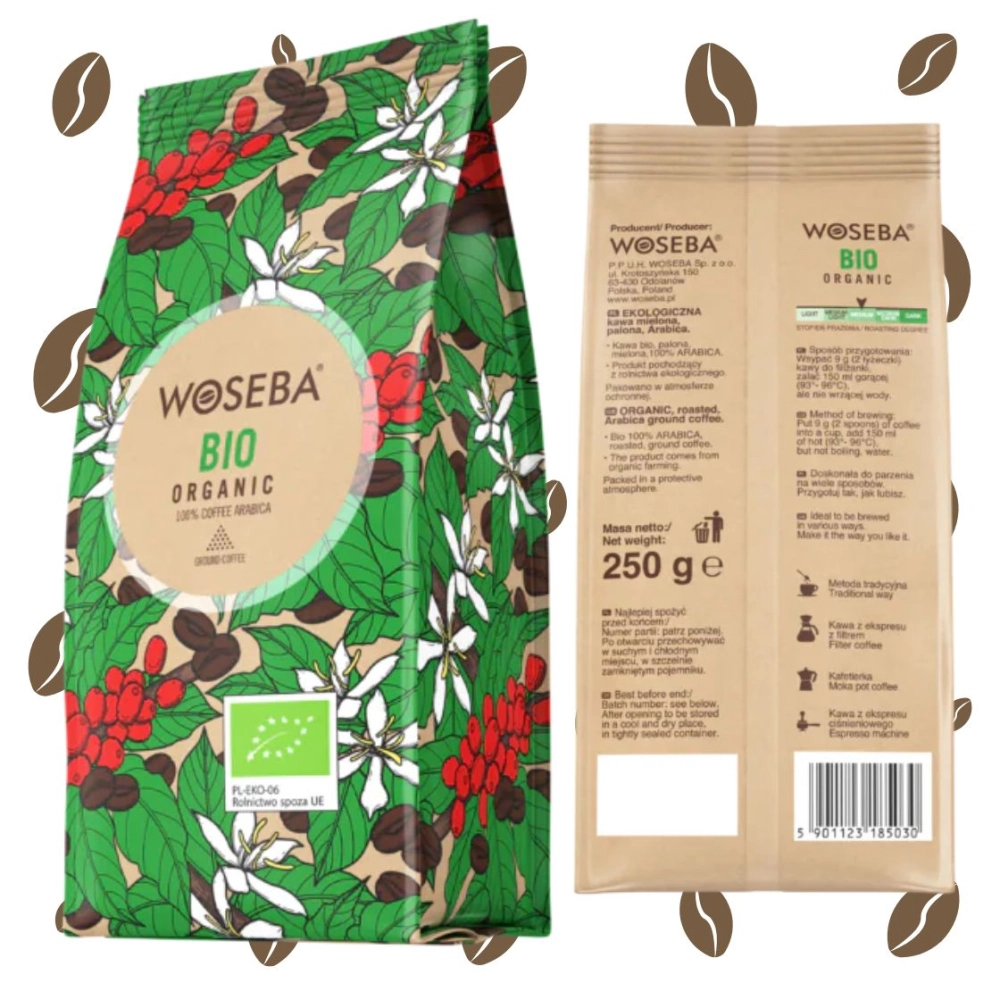 WOSEBA KAWA BIO ORGANIC MIELONA 250G