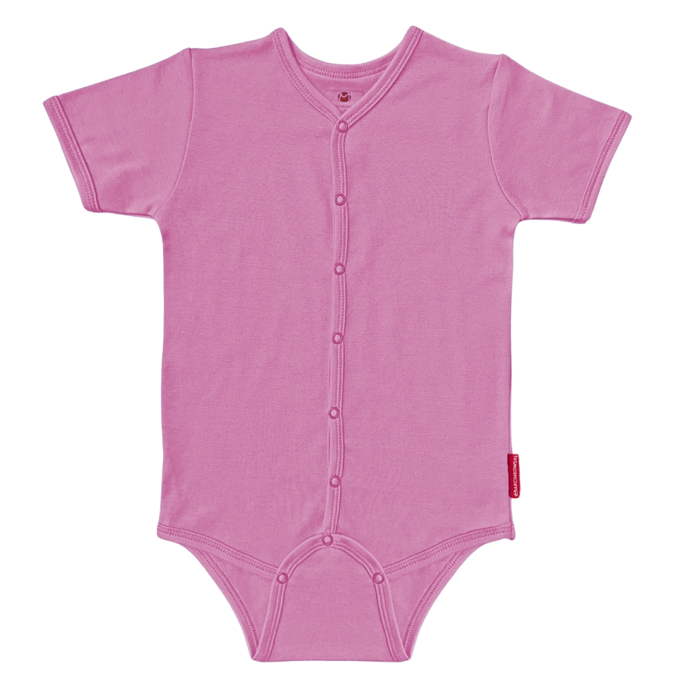 body bawełniane rozpinane krótki rękaw marcinkowski różowe