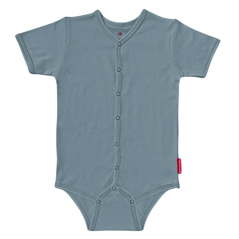 body rozpinane bawełniane grafitowe krótki rękaw