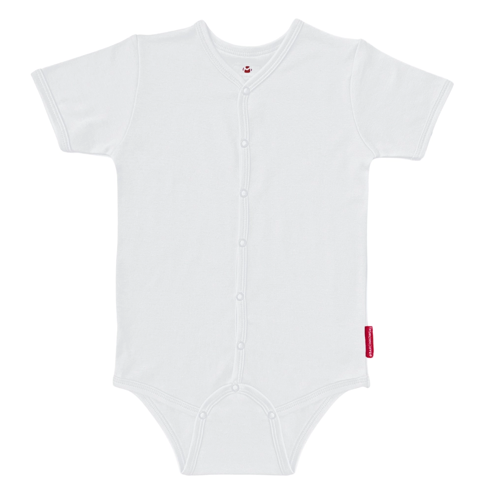 białe body rozpinane marcinkowski krótki rękaw