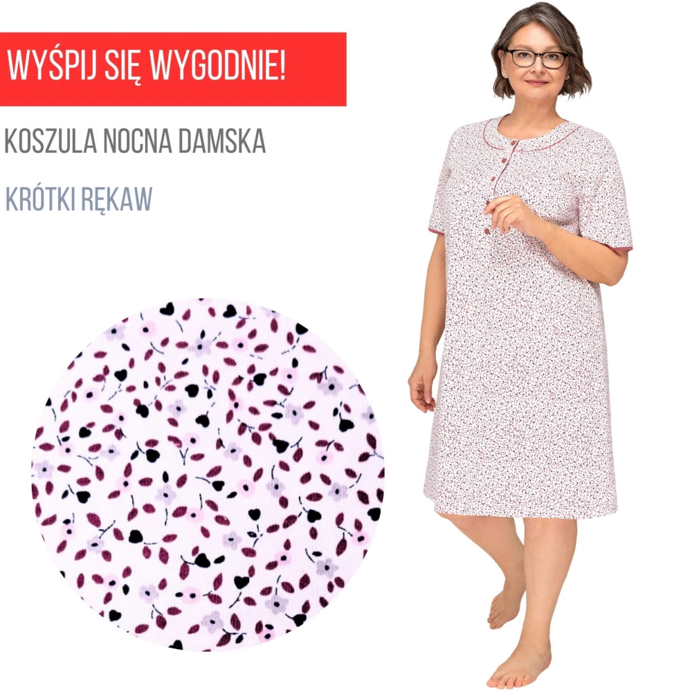 koszula nocna damska rozpinana bawełniana elegancka martel