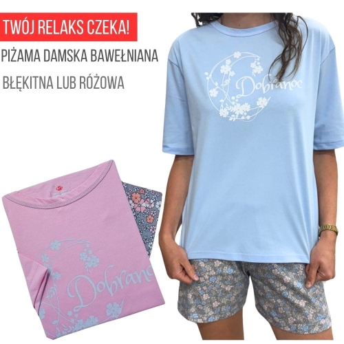 piżama damska bawełniana dobranoc