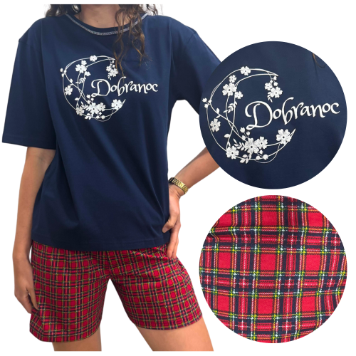 Letnia Piżama damska krótki rękaw i krótkie spodenki M-XL