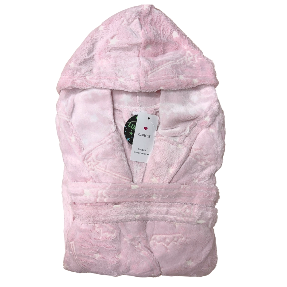 Szlafrok G0086# różowy gwiazdy zbliżenie.png