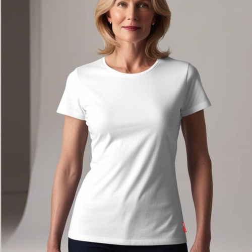 biała koszulka damska t-shirt damski biały tshirt bluzka bawełna krótki rękaw