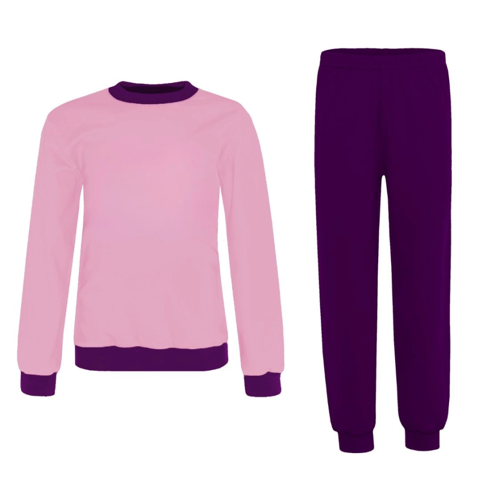 piżama gładka bez nadruku dziewczęca