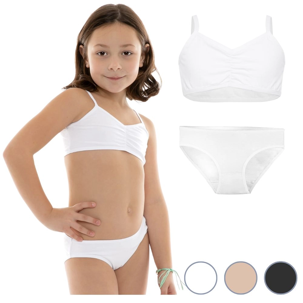 Komplet bielizny dla dziewczynki stanik i majtki  128-170